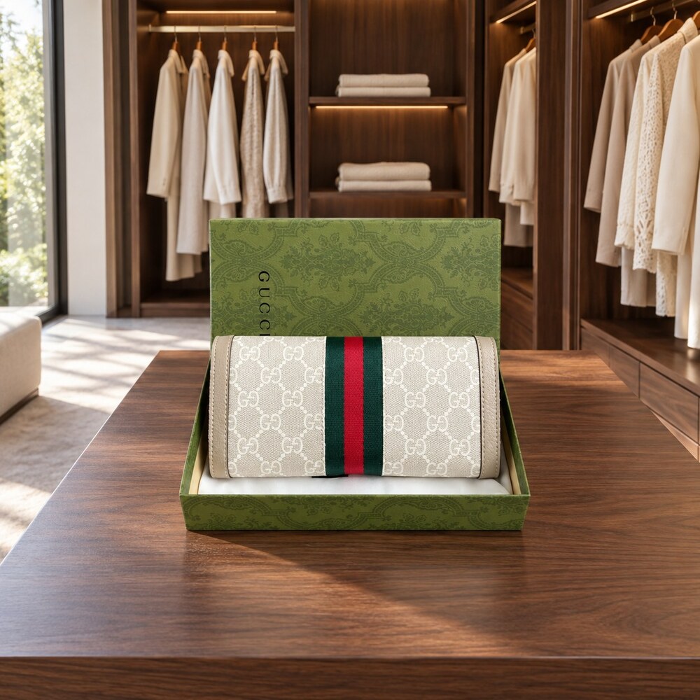 Gucci Ophidia GG Supreme Long Flap Wallet - Picture 6 of 6